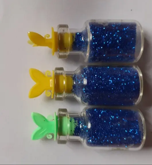 Picture of Glitters 3 Pieces bottles  for Crafting- Blue Colour