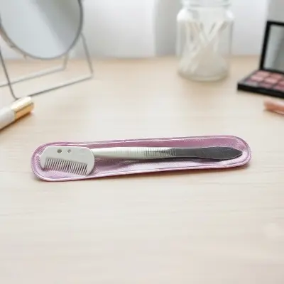 Picture of 2 Pieces 2 in 1 Eyebrow Brush with Tweezer (1 Piece)