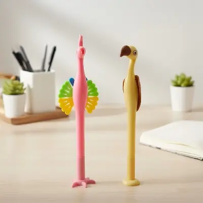 Picture of 1 Peacock and 1 Heron Gel Pen (2 Pieces - Combo)