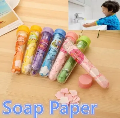 Picture of 6 Bottles Flower Paper Soap (6 Pieces with 6 different flavours)