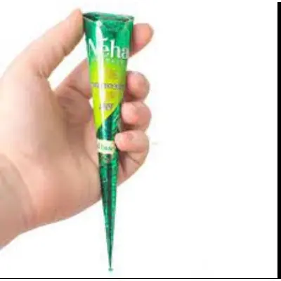 Picture of Neha সবুজ হেনা মেহেদী (25 গ্রাম)-1 পিস কোন - mehedi design sticker paper