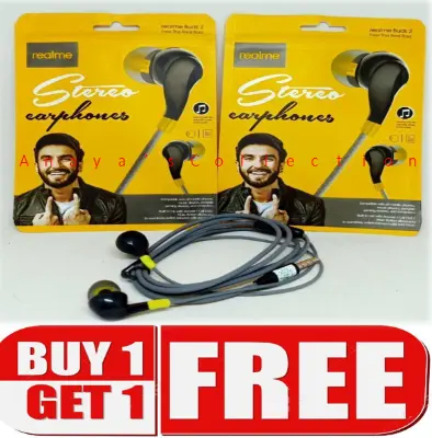 Picture of 2 Pieces Realme Stereo Mobile Earphone ( Buy 1 Get 1 - Combo offer)