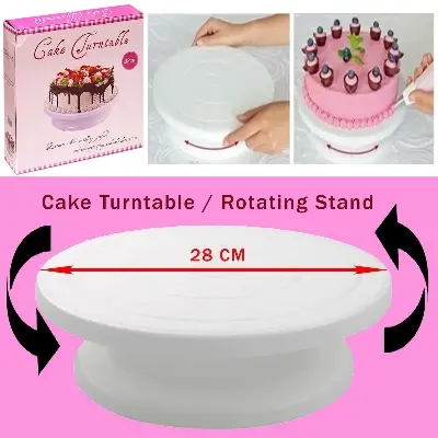 Picture of 1 Piece Cake Decorating Turn Table 28cm - White
