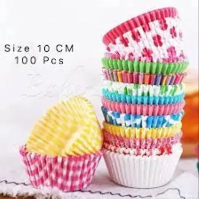 Picture of 100 Pieces Muffin Cup Cake  Paper Mold for Cake Decorating -100 Pieces