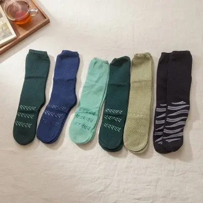 Picture of 6 Pair Anti Slip Grip Non Skid Crew Cotton Socks (6 Pair)
