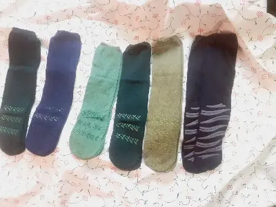 Picture of 12 Pair or 1 Dozen Anti Slip Grip Non Skid Crew Cotton Socks ( 12 Pair)