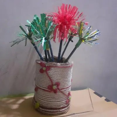 Picture of Jute Rope Craft Pen Holder or Mini Flower Vase (1 Piece)