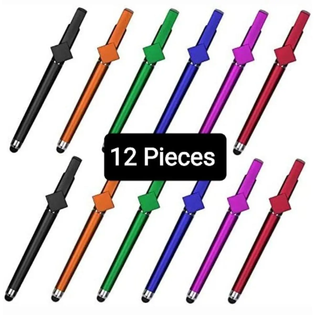 Picture of 12 Pieces 3 in 1 Capacitive Stylus Writing Pen with Touch screen and Mobile Stand (Combo -12 Pieces)