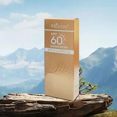 Picture of MESTIN sunscreen SPF 60 SUPER SUNSCREEN POWERFRICTION RESISTONTLIGHT FEXTURE new