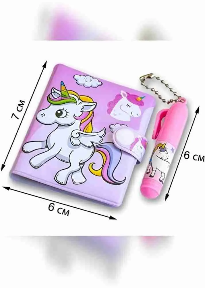Picture of Mini Unicorn Pocket Diary with Pen - 1 Piece