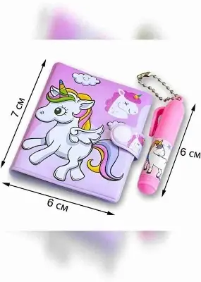 Picture of Mini Unicorn Pocket Diary with Pen - 1 Piece
