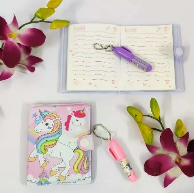 Picture of Mini Unicorn Pocket Diary with Pen - 1 Piece