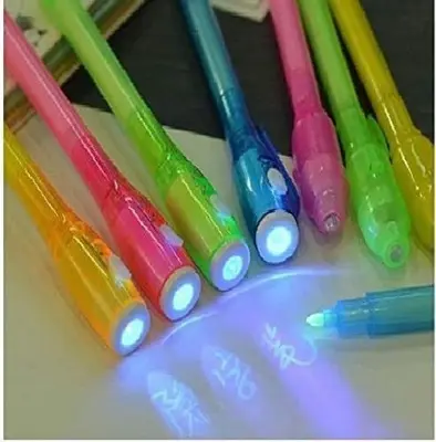 Picture of invisible ink Magic pen with uv torch light for secret message - 1 Piece