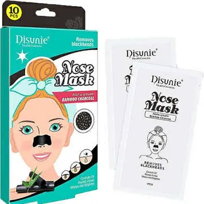 Picture of Disunie 10pcs Deep Cleansing Bamboo Charcoal Blackhead Nose Pore Cleaning Blackheads Remover Nose Patch Mask Sheet new