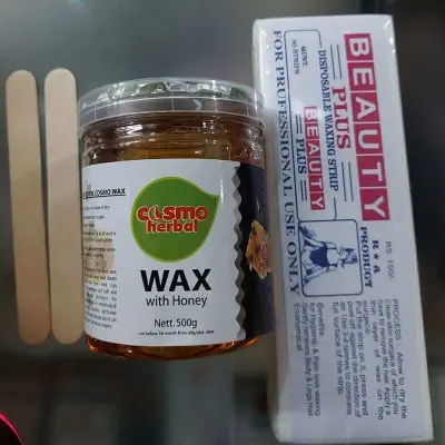 Picture of Cosmo Herbal Waxing Strip 80 pic + Honey Wax 500gm new