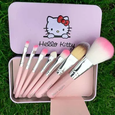 Picture of Hello Kitty Mini Makeup Brush Set of 7 Pieces - Pink