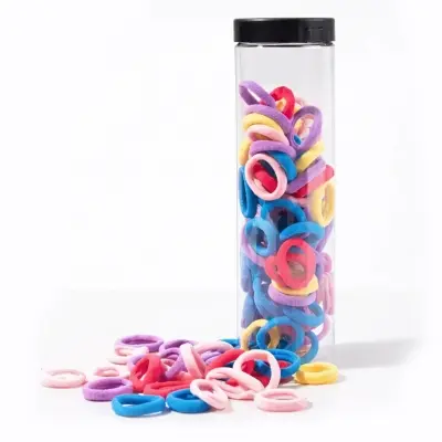 Picture of 100 Pcs/set Baby Girl Rubber Bands Kids Elastic Hair Bands for Children Mixed Colors Mini Ponytail Holder Baby Hair Accessories