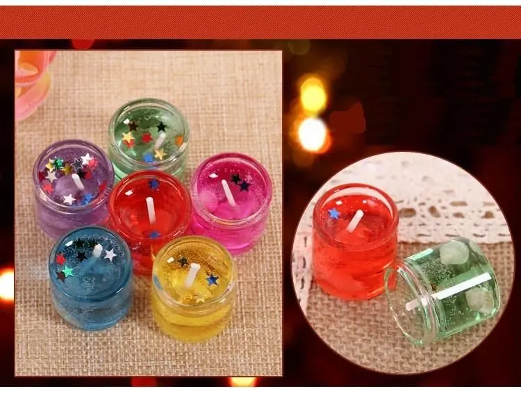 Picture of 6 Pieces in 1 box Mini 1 inch Jelly candles