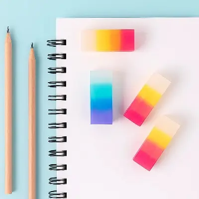 Picture of 4 Pieces Rainbow pencil Erasers