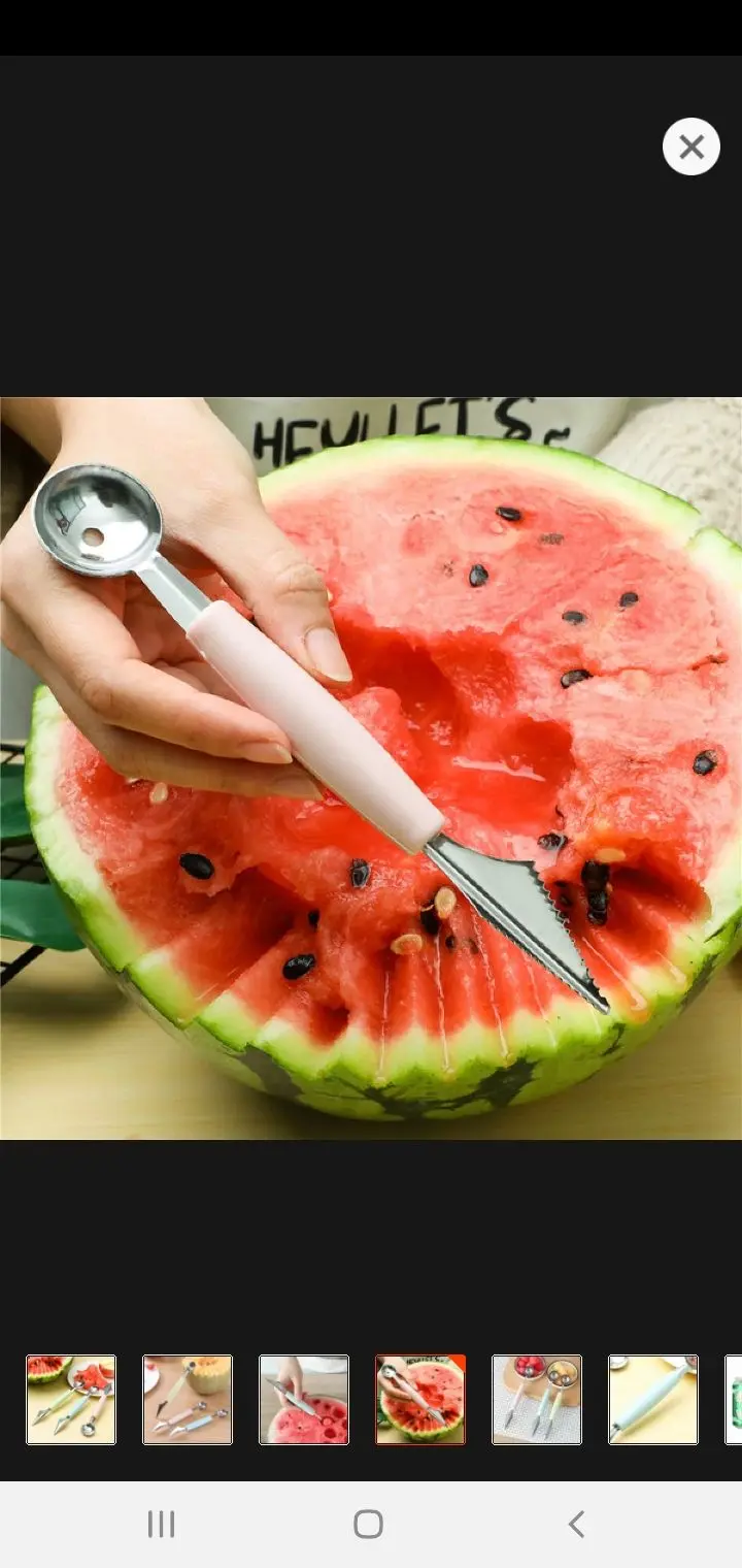 Picture of Fruit design cutter with scoop dual sided