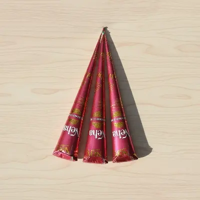 Picture of 3 Pieces Neha Red Mehedi Cones