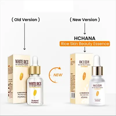 Picture of Rice Serum HCHANA White Rice Seram Reduces Wrinkles and Lighten Dark Spots Pore Minimizer Anti- Aging Face Moisturizer Skin Lightening - 15ml