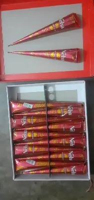 Picture of 6 Pieces Red Neha Cone Mehedi