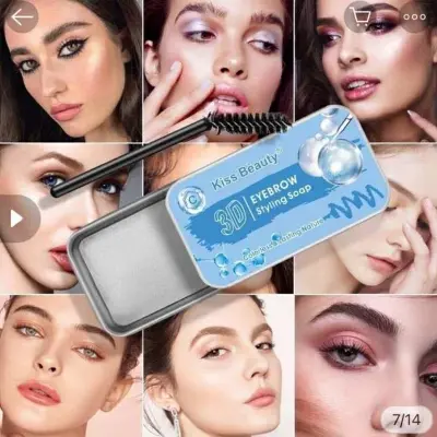 Picture of KISS BEAUTY EYEBROW SOAP WAX WITH BRUSH WATERPROOF EYEBROW STYLING SOAP