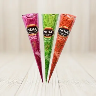 Picture of 3 Pieces Mixed Mehedi Cone Traditional Henna Cones for Body Art Temporary Tattoo Cones