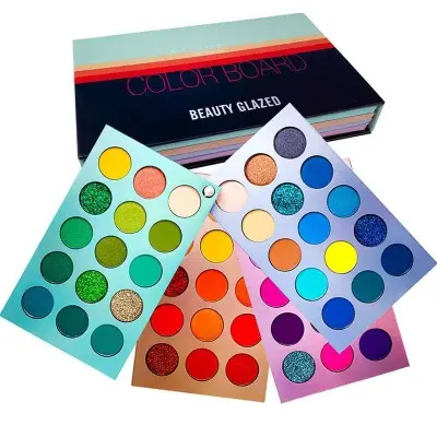 Picture of BEAUTY GLAZED New Color Board Eyeshadow Palette 60 Colors Eyeshadow Pallete Waterproof Makeup Shimmer Eye Shadow new(Glow N Touch Beauty)
