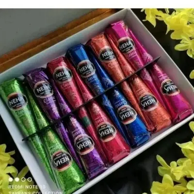 Picture of Neha Mixed Classic Color Mehedi Box 12 Pieces