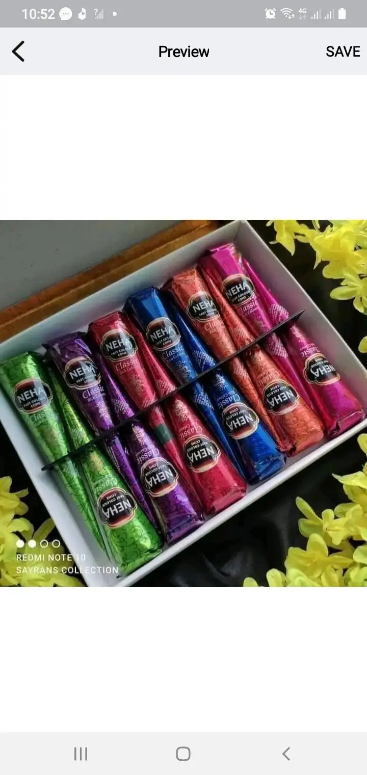 Picture of Neha Classic Mehedi Mixed Colors - 6 Pieces