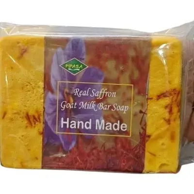 Picture of Real Saffran Goat Milk Soap Bar Handmade - 90 Gram