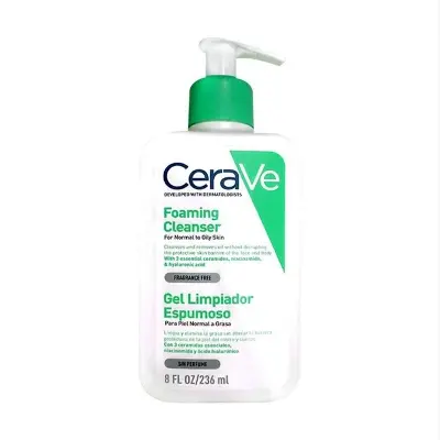Picture of CeraVe Foaming Cleanser for Normal to Oily Skin with Niacinamide and 3 Essential Ceramides 236ml new(Glow N Touch Beauty)