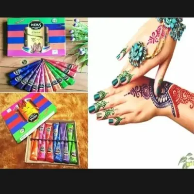 Picture of 12 pieces Box Neha Classic Colors Mehedi Cones