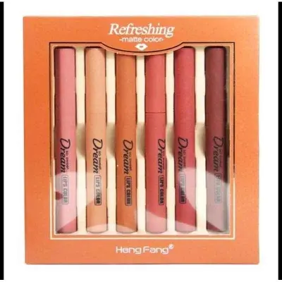 Picture of HengFang Matte Lipstick 6 Pcs Set new(Glow N Touch Beauty)