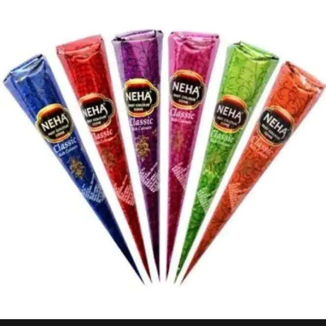 Picture of Neha Mehedi Mixed Colors Cones 6 Pieces