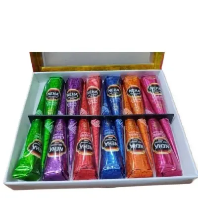 Picture of Neha Mehedi Mixed Colors Cones 6 Pieces