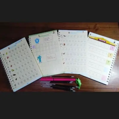 Picture of Genuine Magic Books 4 pieces with Pen and refills for good Hand Writting