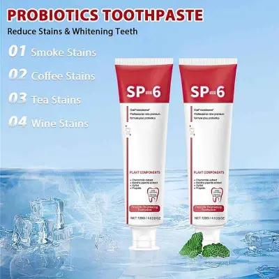 Picture of Sp-6 Ultra Whitening Toothpaste for Fresh Breath,Sp-6 Probiotics Bright White Toothpaste, Ultra Whitening Toothpaste Sp-6, Sp 6 Probiotics Whitening Toothpaste,Pasta Dental Sp-6