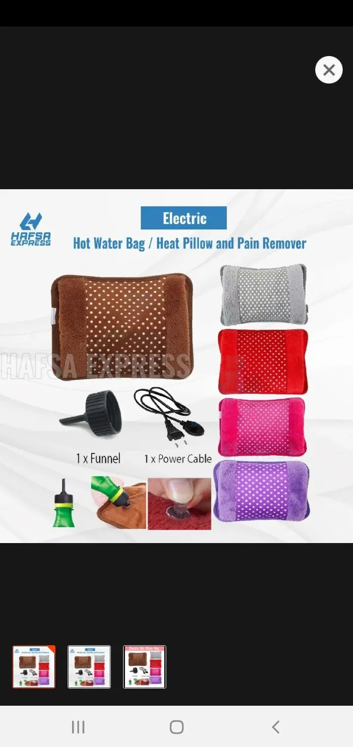 Picture of Ekectric Hot Water Bag or Pillow for pain relief