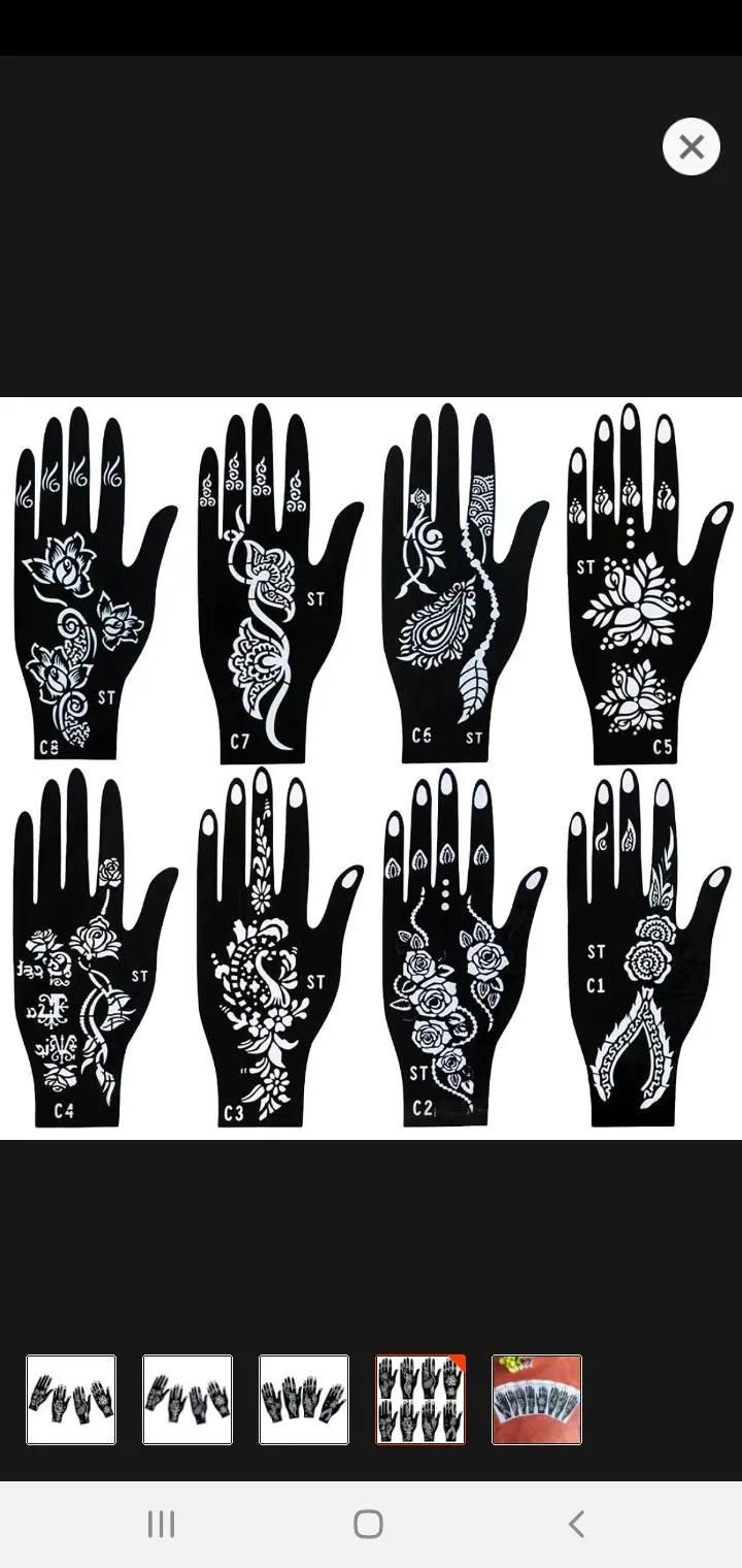 Picture of Hand Mehedi Steakers for mehedi design 4 Pieces or 2 pair