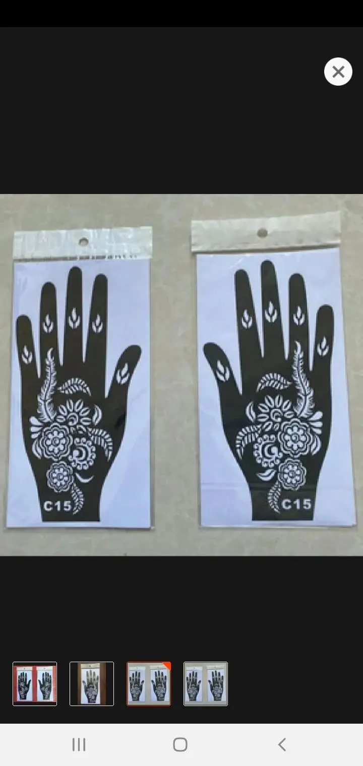Picture of Hand Mehedi Steakers for mehedi design 4 Pieces or 2 pair