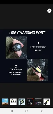 Picture of High Quality 3 in 1 Mini Portable Rechargable Waterproof USB Flash Torch Light - 1 Piece