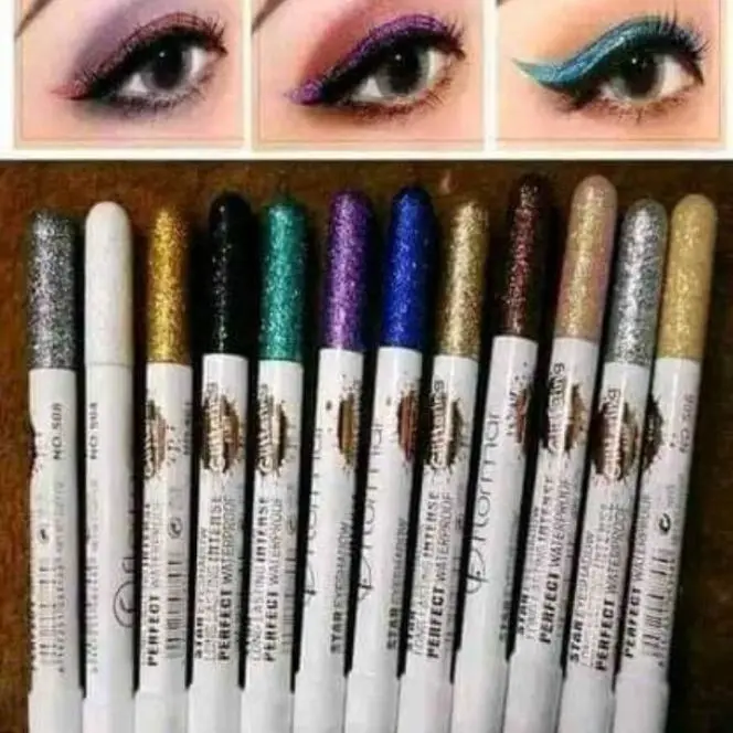 Picture of 12 in 1 Set Multi color Glitter Eyeshadows - 12 pieces