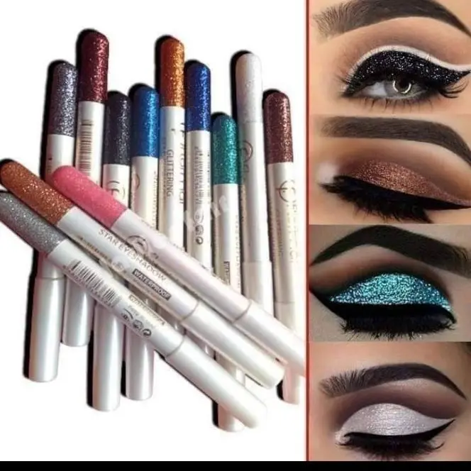 Picture of 12 in 1 Set Multi color Glitter Eyeshadows - 12 pieces