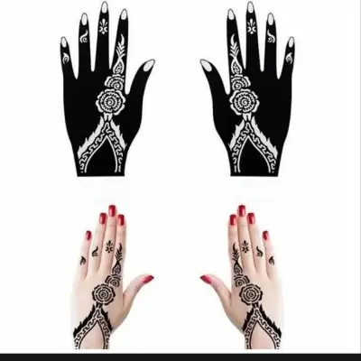 Picture of 1 Pair Mehedi designed Steakers for easy solution to mehedi art (1 pair or 2 pieces)