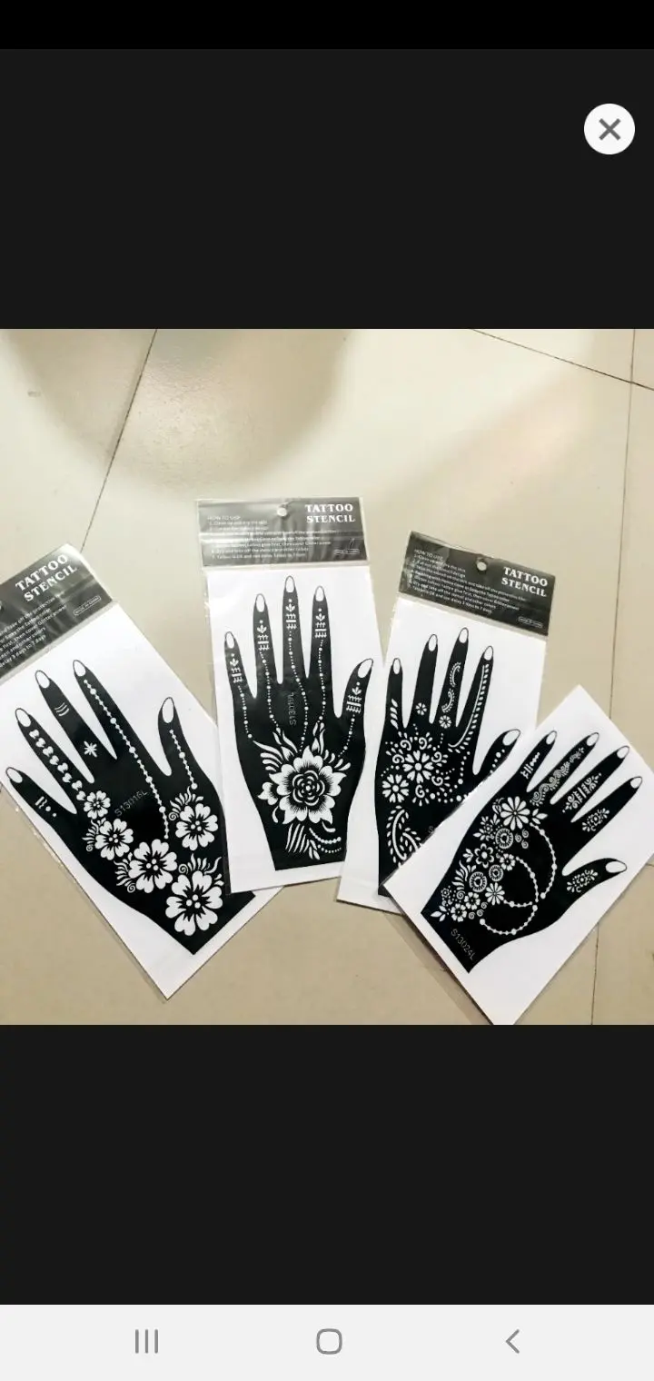 Picture of 1 Pair Mehedi designed Steakers for easy solution to mehedi art (1 pair or 2 pieces)