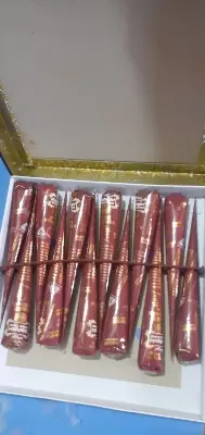 Picture of 12 in 1 box Indian Kashmiri Mehedi Cone-  12 pieces