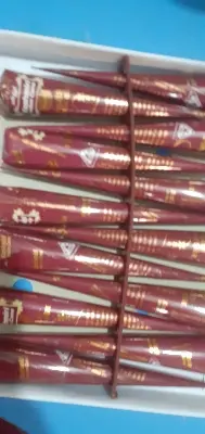 Picture of 12 in 1 box Indian Kashmiri Mehedi Cone-  12 pieces